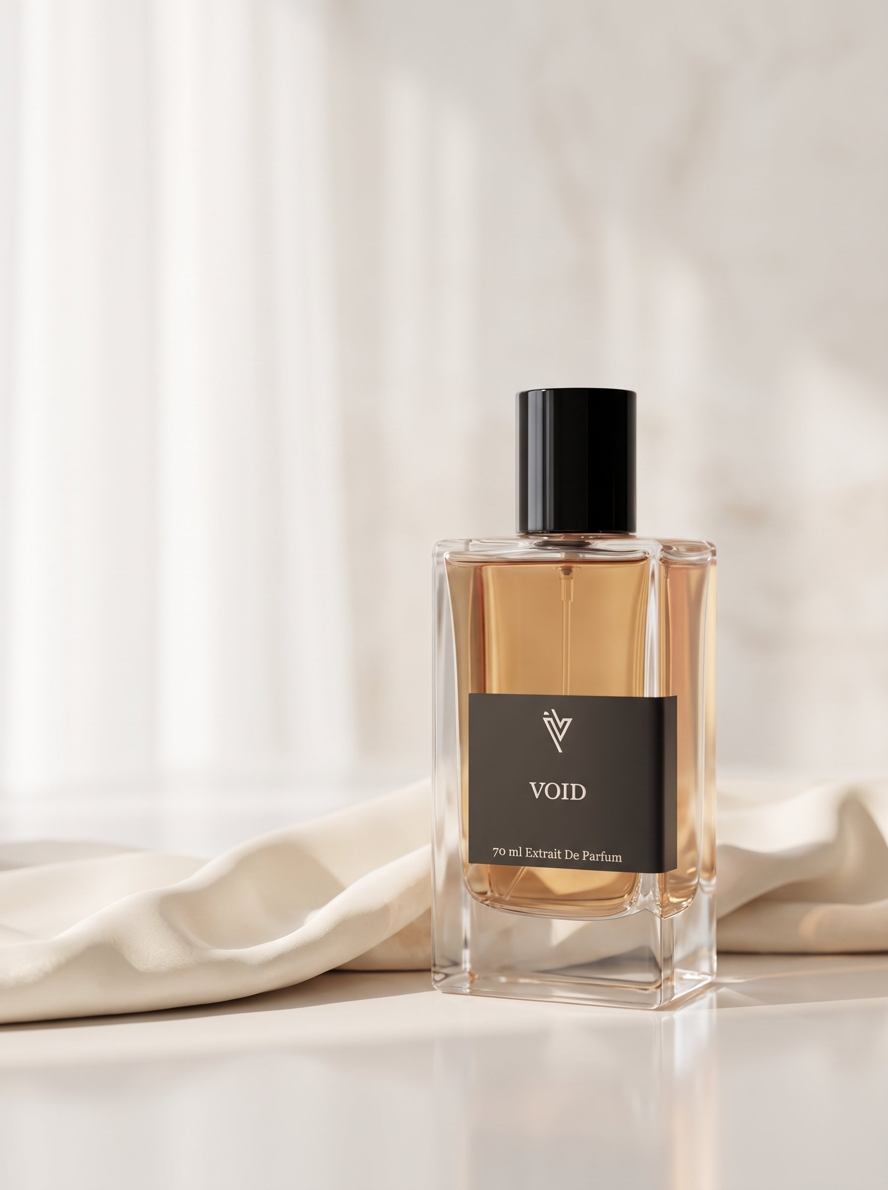 IVPERFUME VOID extrait de parfum in soft daylight, crafted in Abu Dhabi